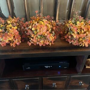 Fall floral half spheres 
Set of three